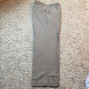 Calvin Klein Khaki Dress Slacks 34/32 Flat Front